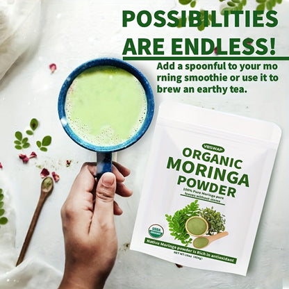 alalar-VBSWAP 16oz USDA Organic Moringa Powder - مسحوق اوراق المورينكا الطبيعي