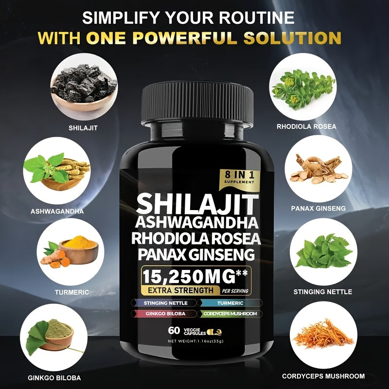 alalar- Shilajit Pure Himalayan 9000MG, Energy Support-شيلاجيت لزيادة الطاقة يعتبر  فيتامين الحياة