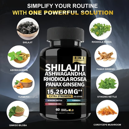 alalar- Shilajit Pure Himalayan 9000MG, Energy Support-شيلاجيت لزيادة الطاقة يعتبر  فيتامين الحياة