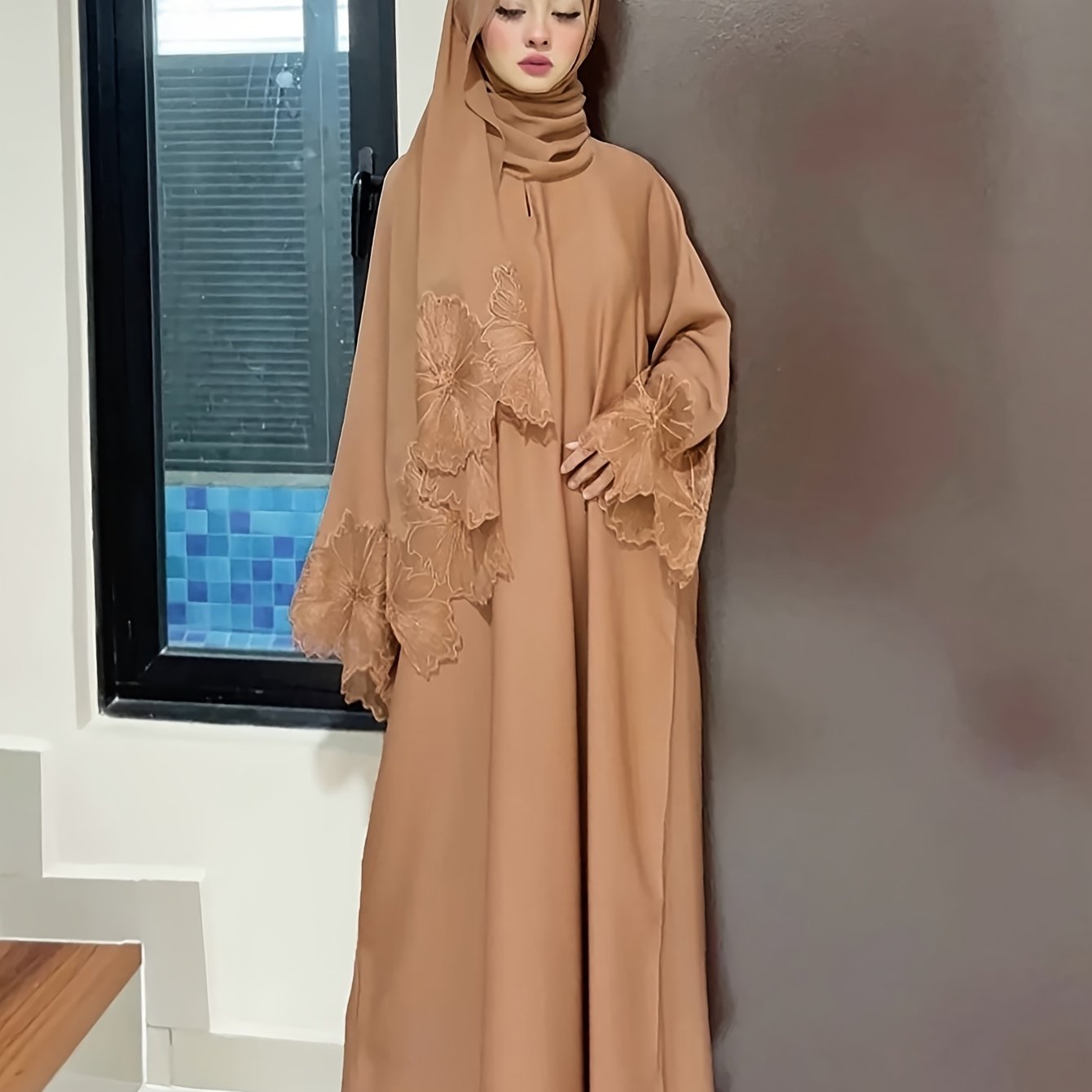 alalar-Abaya- Hijab and Abaya Two-Piece Set & Includes Headscarf