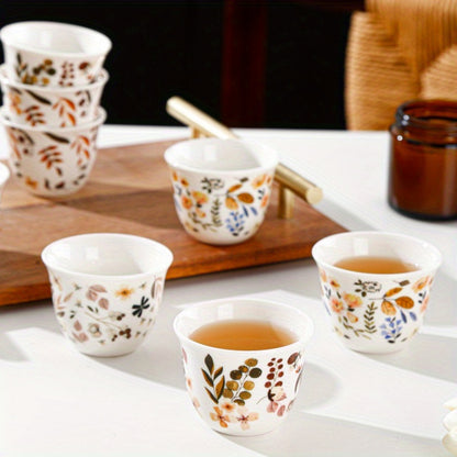 alalar-8pcs of ceramic cups for kitchen, dining room, living room, as gifts, فناجين قهوة عربية 8 قطع