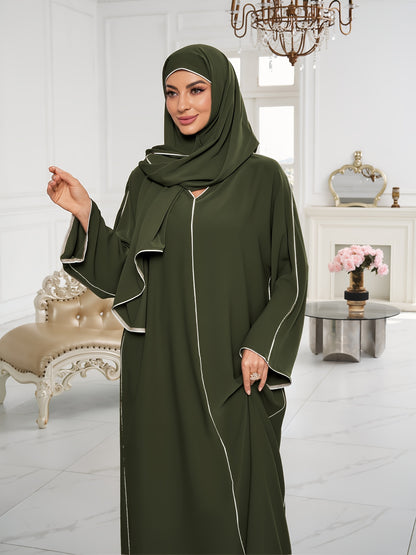 alalar-Scarf-Abaya-1 Set of Hijab + Dress: Stylish