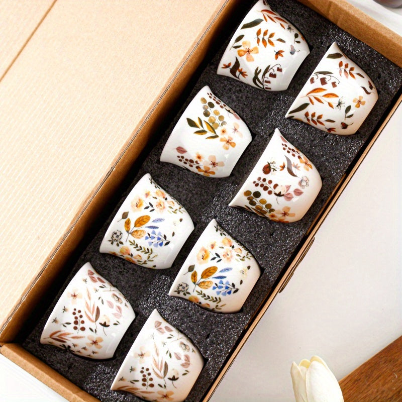 alalar-8pcs of ceramic cups for kitchen, dining room, living room, as gifts, فناجين قهوة عربية 8 قطع