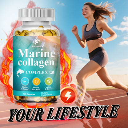 alalar- Marine Collagen Capsules for Women - Type I & III Collagen Supplement with Vitamin C, Hyaluronic Acid & Biotin -كولاجين بحري