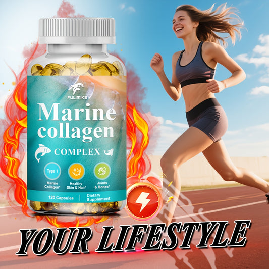 alalar- Marine Collagen Capsules for Women - Type I & III Collagen Supplement with Vitamin C, Hyaluronic Acid & Biotin -كولاجين بحري