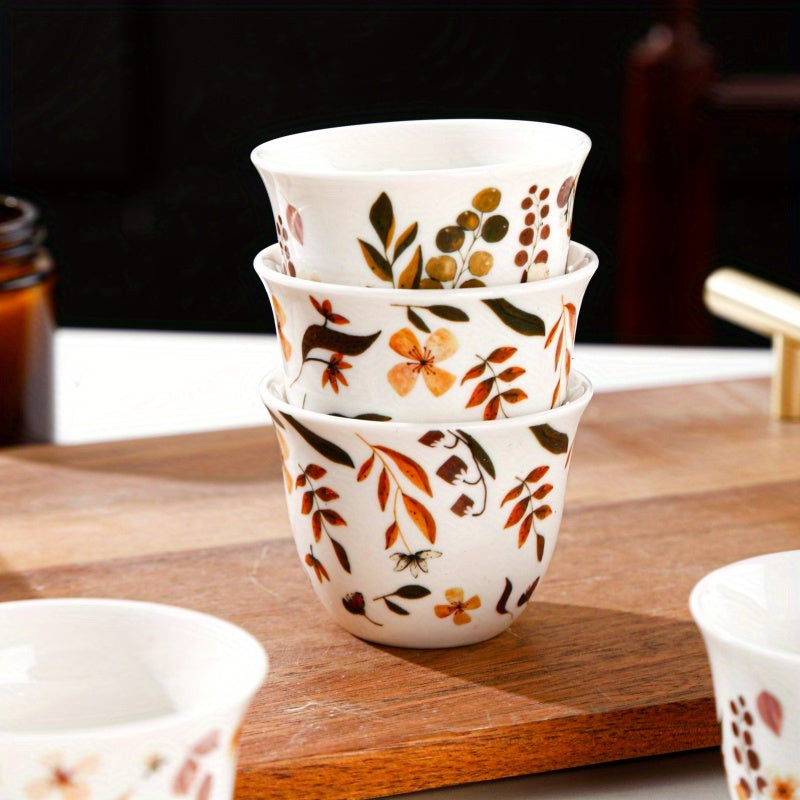 alalar-8pcs of ceramic cups for kitchen, dining room, living room, as gifts, فناجين قهوة عربية 8 قطع