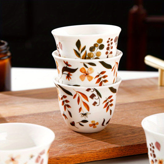 alalar-8pcs of ceramic cups for kitchen, dining room, living room, as gifts, فناجين قهوة عربية 8 قطع