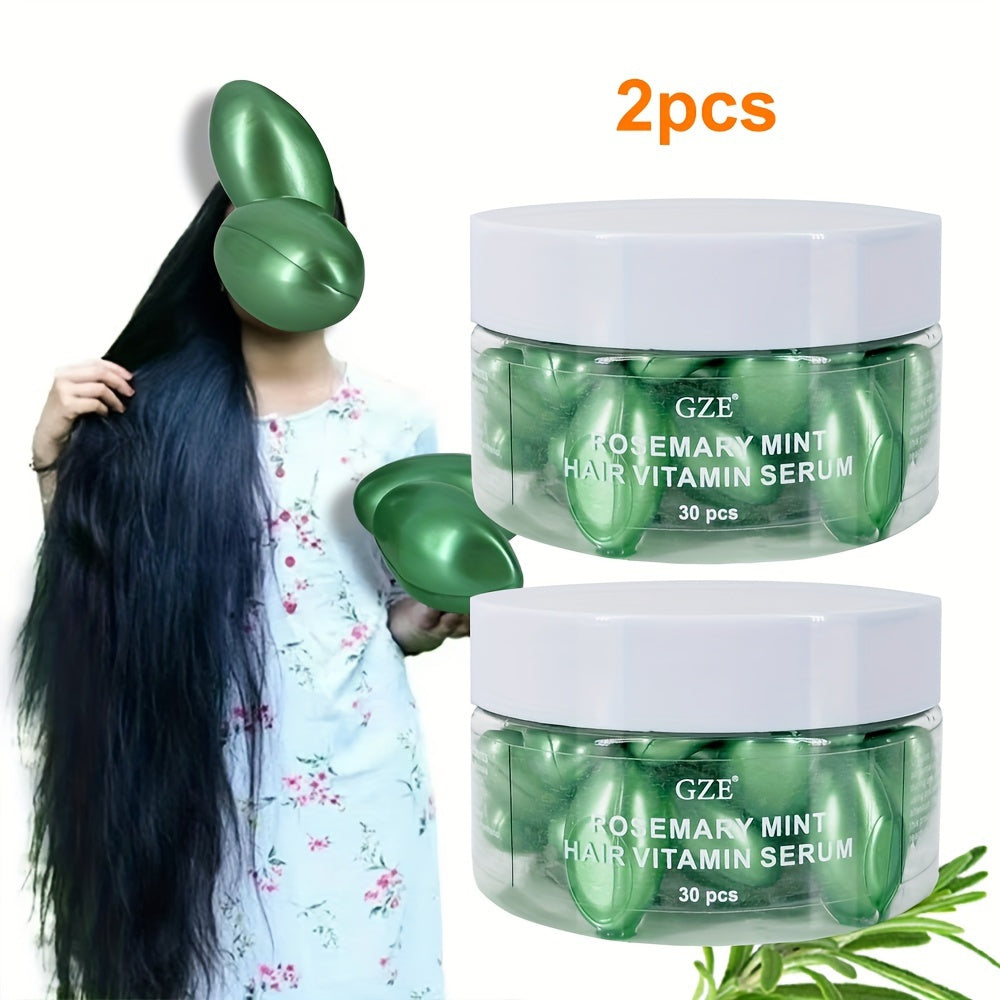 alalar-2 Pack GZE Rosemary Mint Hair Vitamin Serum -  لزيادة نمو الشعر-زيت اكليل الجبل