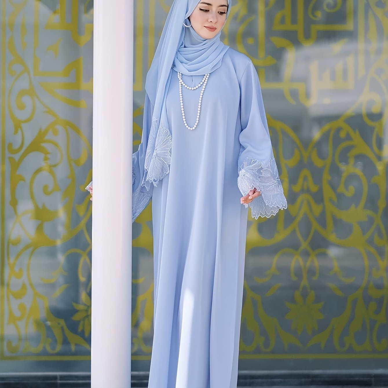 alalar-Abaya- Hijab and Abaya Two-Piece Set & Includes Headscarf