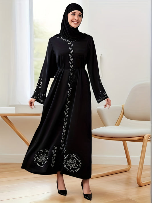 alalar-Scarf-Abaya-[Elegant Black Robe Dress