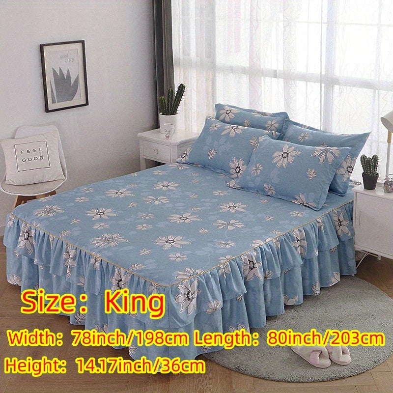 alalar-3pcs (1 Bed Skirt + 2 Pillowcases)-شرشف سرير 3 قطع