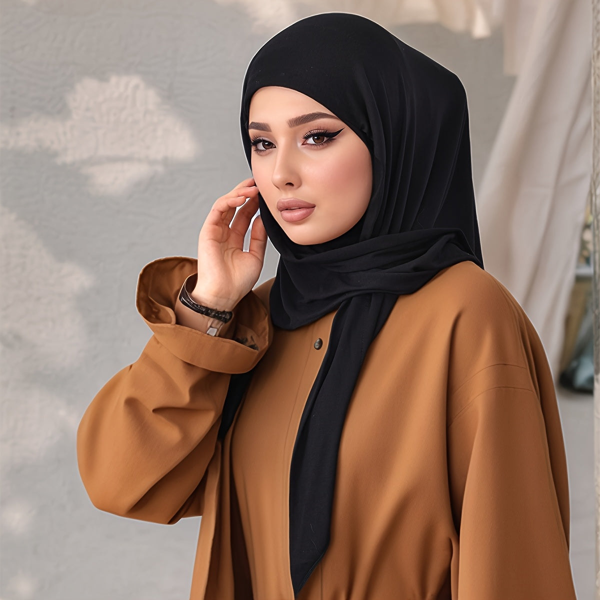 alalar- Lightweight Elastic Hijab for Ramadan, Casual & Outdoor Wear -