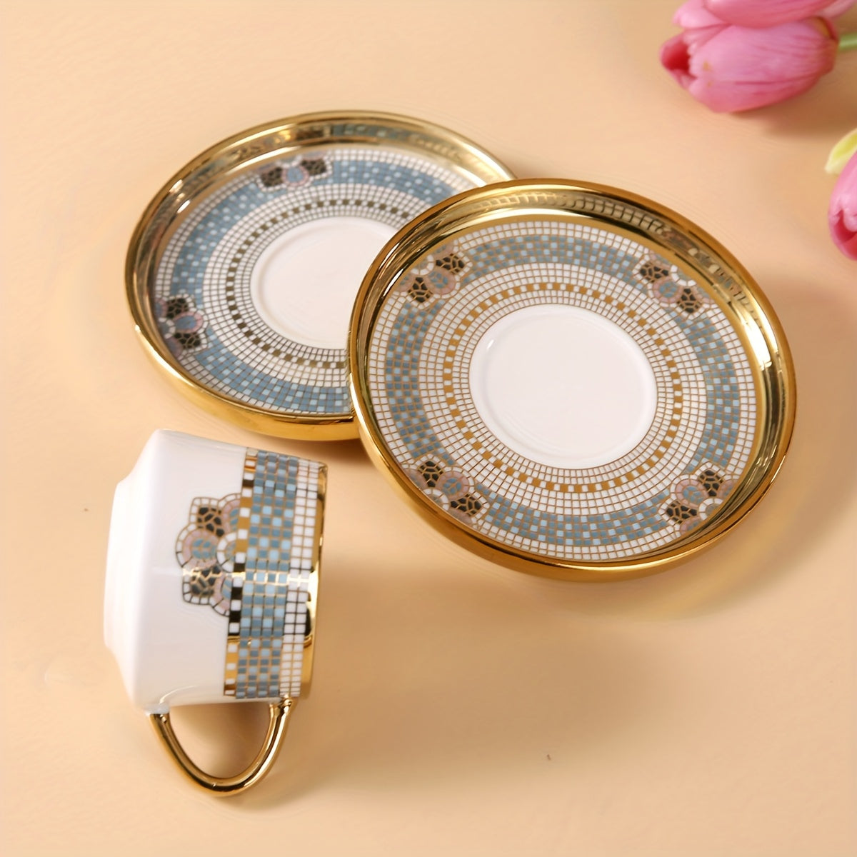 alalar- 6 Cups And 6 Saucers Set- فناجين ايطالية عدد محدود