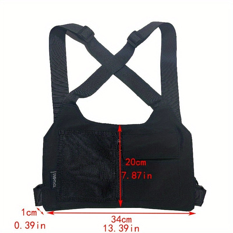alalar- Adjustable Cross Strap Sports Chest Bag, Unisex Streetwear Belt Bag-حقيبة الحج للرجال والنساء