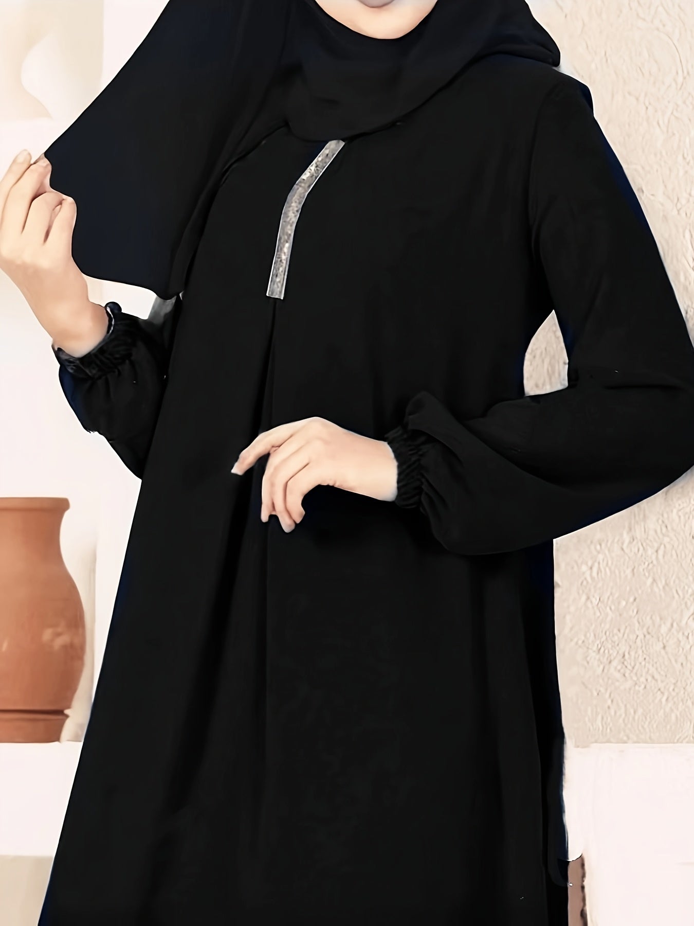 alalar-Vintage Long Sleeve Dress-No Scarf