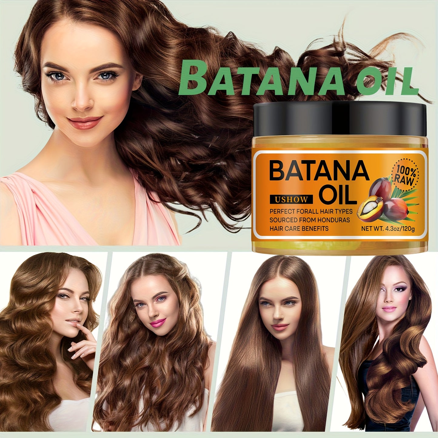 alalar-Honduras Batana Hair Oil - 100% Raw, Moisturizing & Smoothing Treatment for All Hair Types, Ideal for Dry Hair & Scalp Care -علاج فروة الرأس وترطيب وعلاج تقصف الشعر الجاف