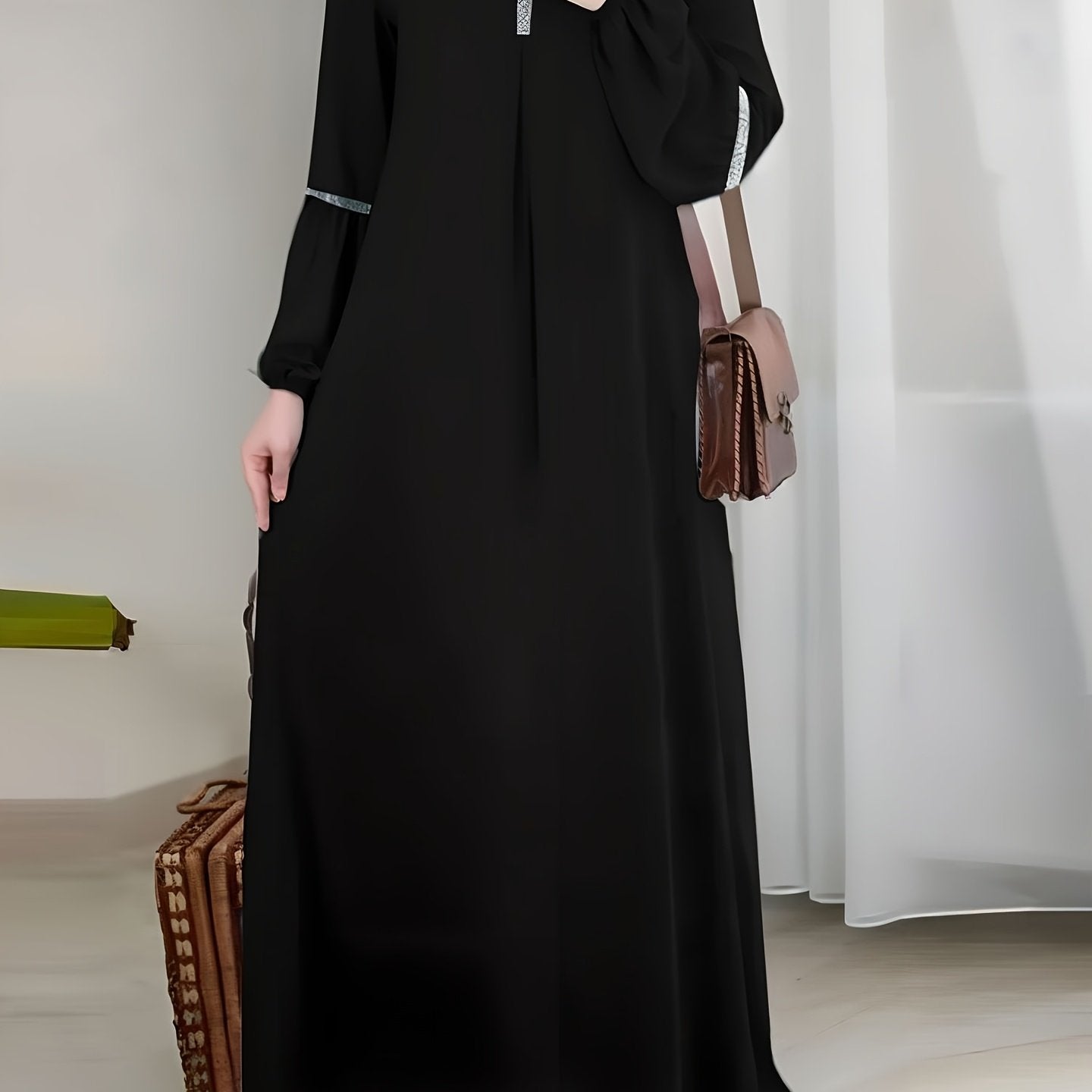 alalar-Scarf-Abaya-Elegant|Flowing Abaya Dress - فستان عباية أنيق وواسع