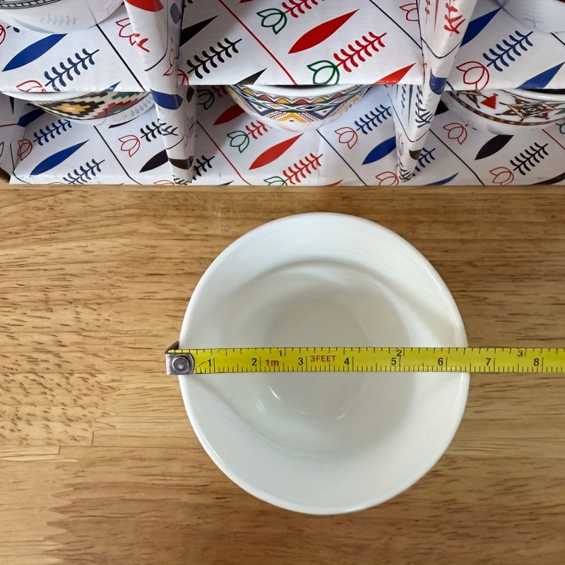 alalar-6pcs Nordic Minimalist Ceramic Espresso Cups with Geometric Patterns - فناجين قهوة 6 قطع