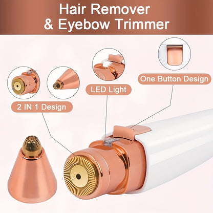 alalar-2-in-1 Rechargeable Eyebrow Trimmer & Facial Hair Removal|ماكينة إزالة شعر الوجه والحواجب القابلة لإعادة الشحن