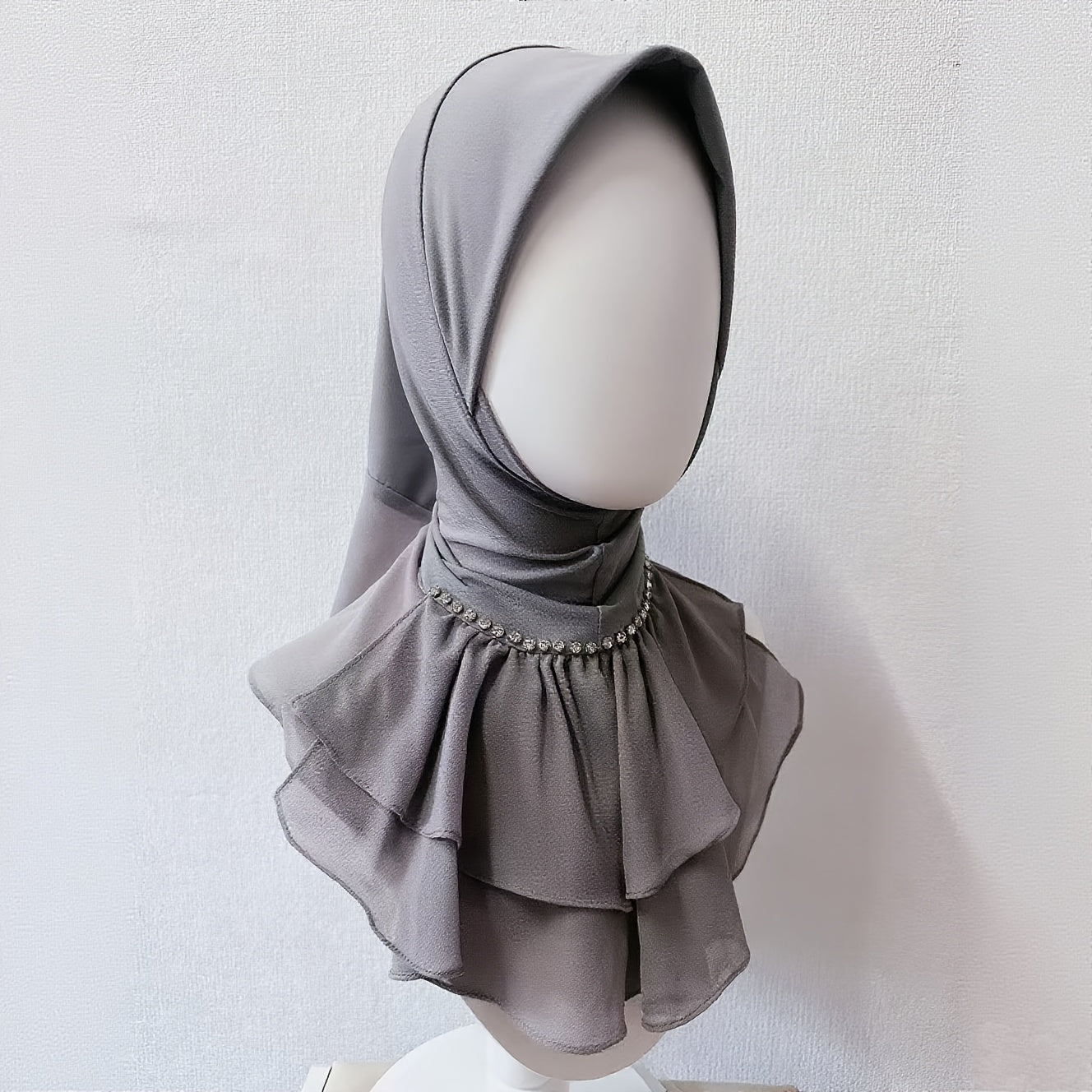 alalar-Hijab Scarf Head Cover - French Direct Style with Leaf Edge -غطاء رأس حجاب - نمط فرنسي مباشر مع حافة ورقة