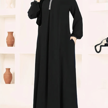 alalar-Vintage Long Sleeve Dress-No Scarf
