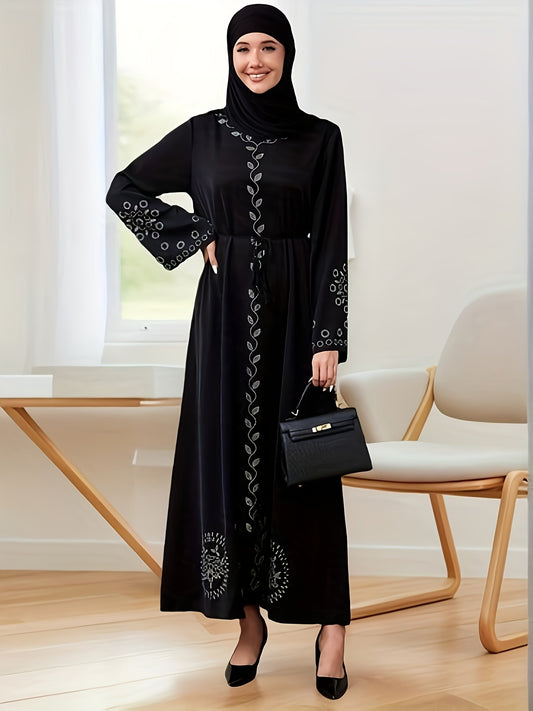 alalar-Scarf-Abaya-[Elegant Black Robe Dress