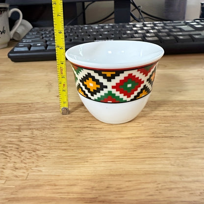 alalar-6pcs Nordic Minimalist Ceramic Espresso Cups with Geometric Patterns - فناجين قهوة 6 قطع