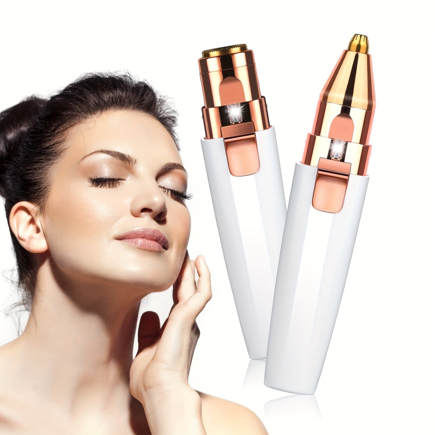 alalar-2-in-1 Rechargeable Eyebrow Trimmer & Facial Hair Removal|ماكينة إزالة شعر الوجه والحواجب القابلة لإعادة الشحن