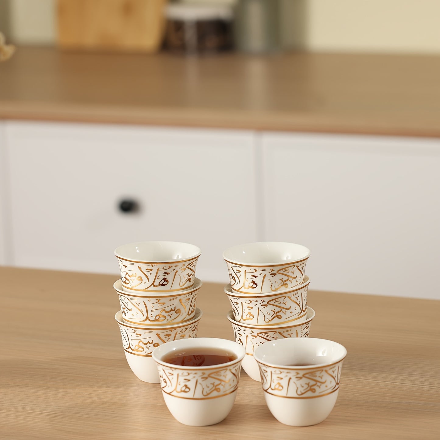 alalar-8pcs Ceramic Espresso Cup Set-فناجين قهوة عربية