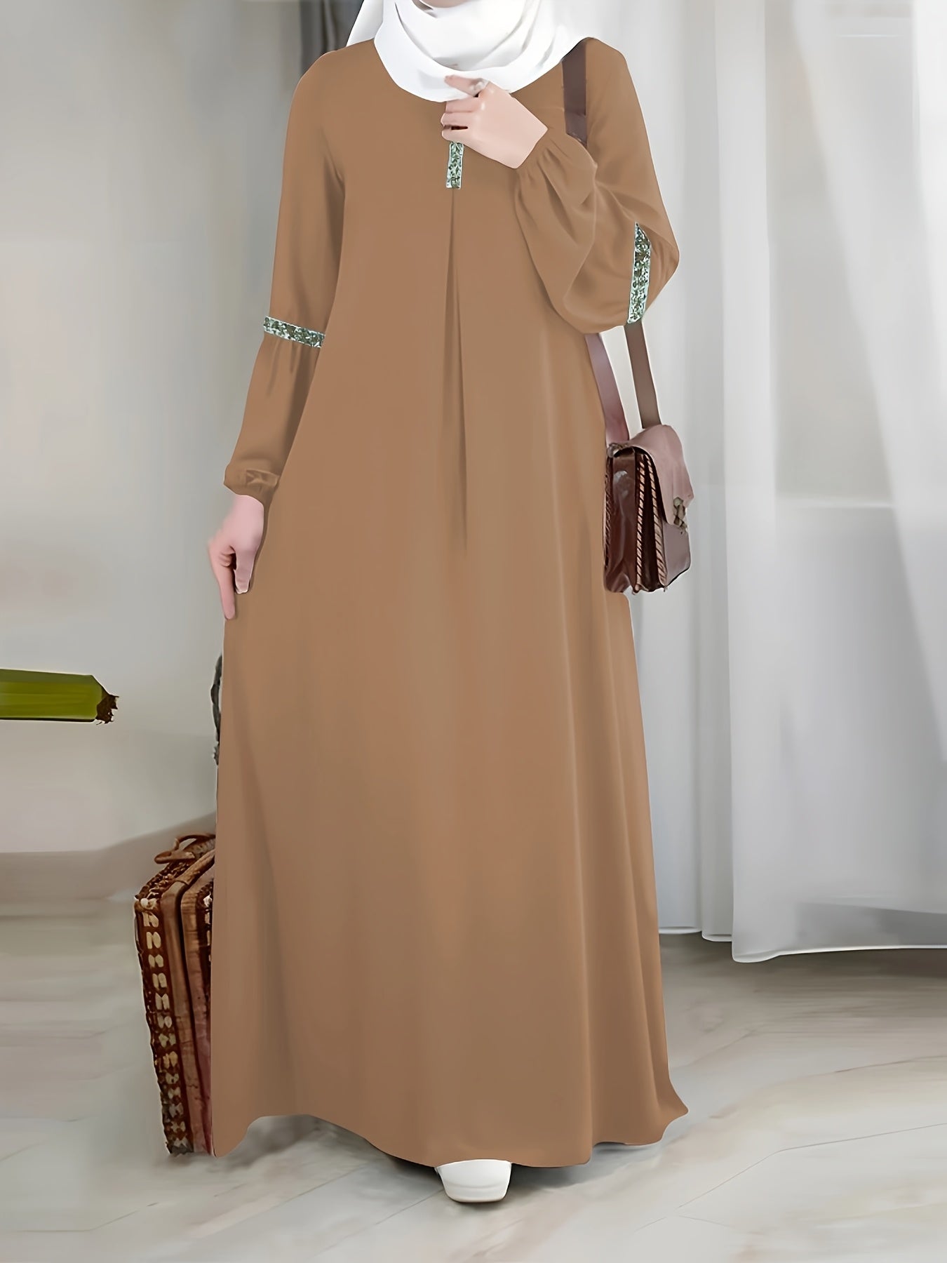 alalar-Scarf-Abaya-Elegant|Flowing Abaya Dress - فستان عباية أنيق وواسع