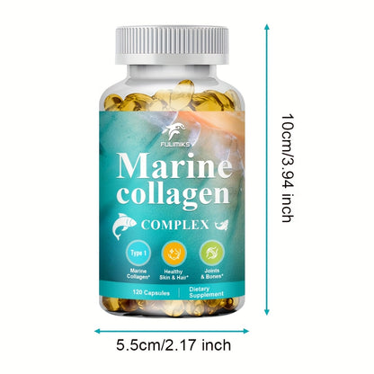 alalar- Marine Collagen Capsules for Women - Type I & III Collagen Supplement with Vitamin C, Hyaluronic Acid & Biotin -كولاجين بحري