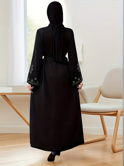 alalar-Scarf-Abaya-[Elegant Black Robe Dress