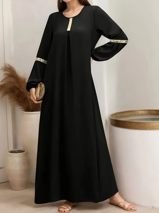 alalar-Scarf-Abaya-Elegant Long Sleeve Abaya Kaftan for Women |عباية أنيقة بأكمام طويلة للنساء