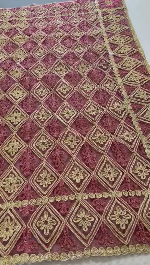 Luxury Embroidered Floral Table Mats Large
